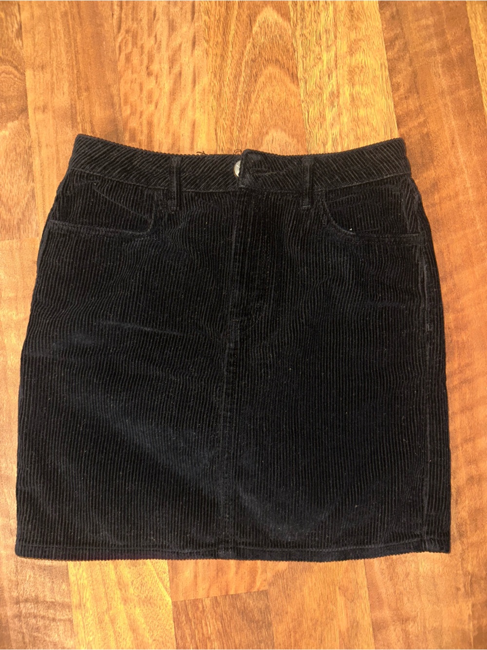 BDG Black Corduroy High-Waisted Skirt